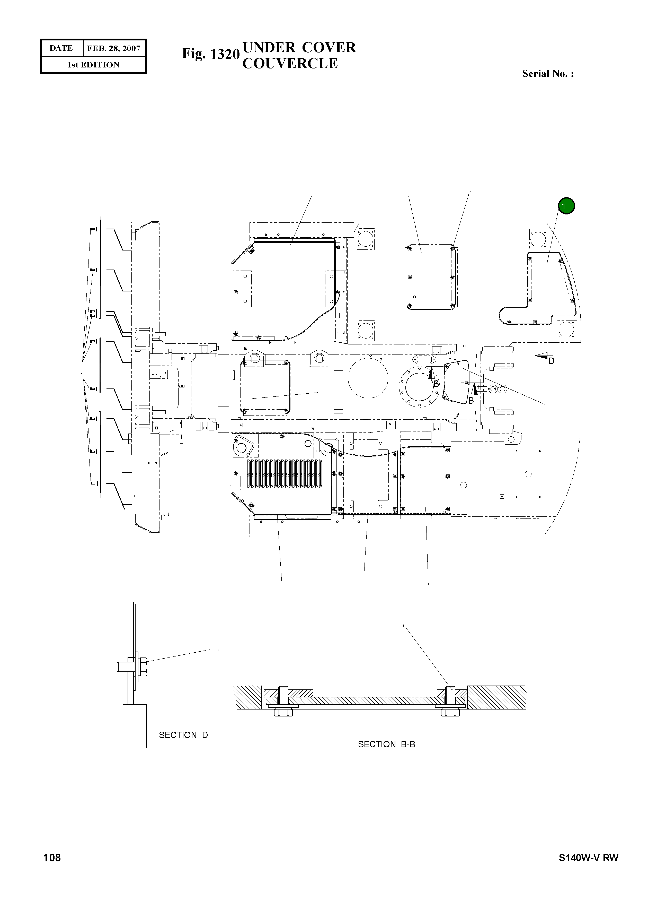 Крышка 9621-1075 Komatsu