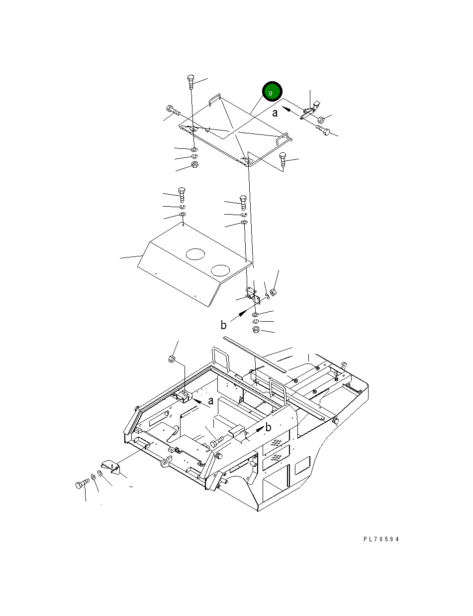 Крышка 257-10-46500  Komatsu