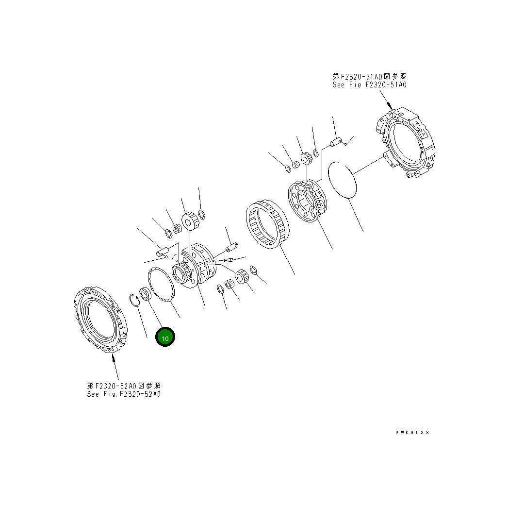 Подшипник 14X-15-19310  Komatsu