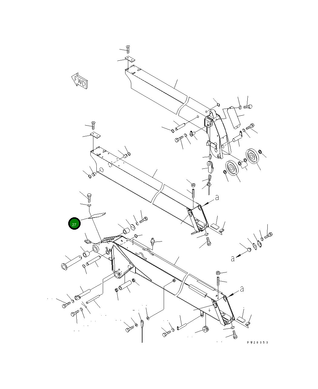 Крышка MH355-4433500 Komatsu