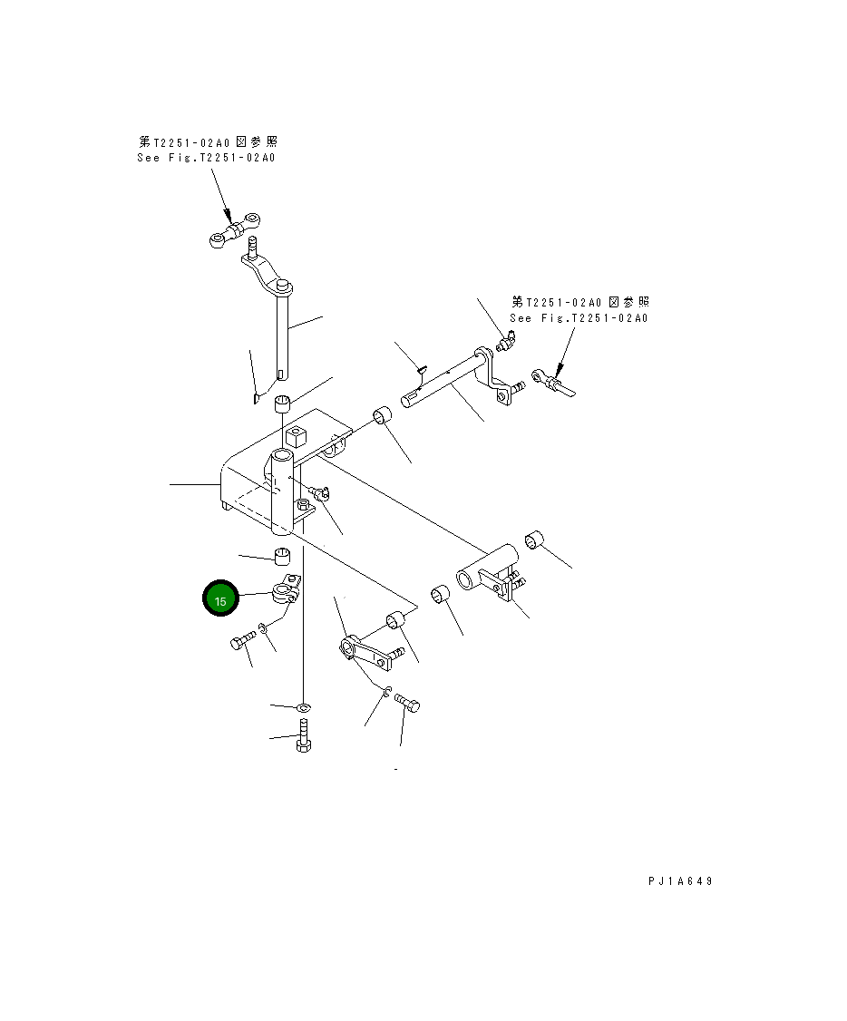 Рычаг 154-45-36140 Komatsu