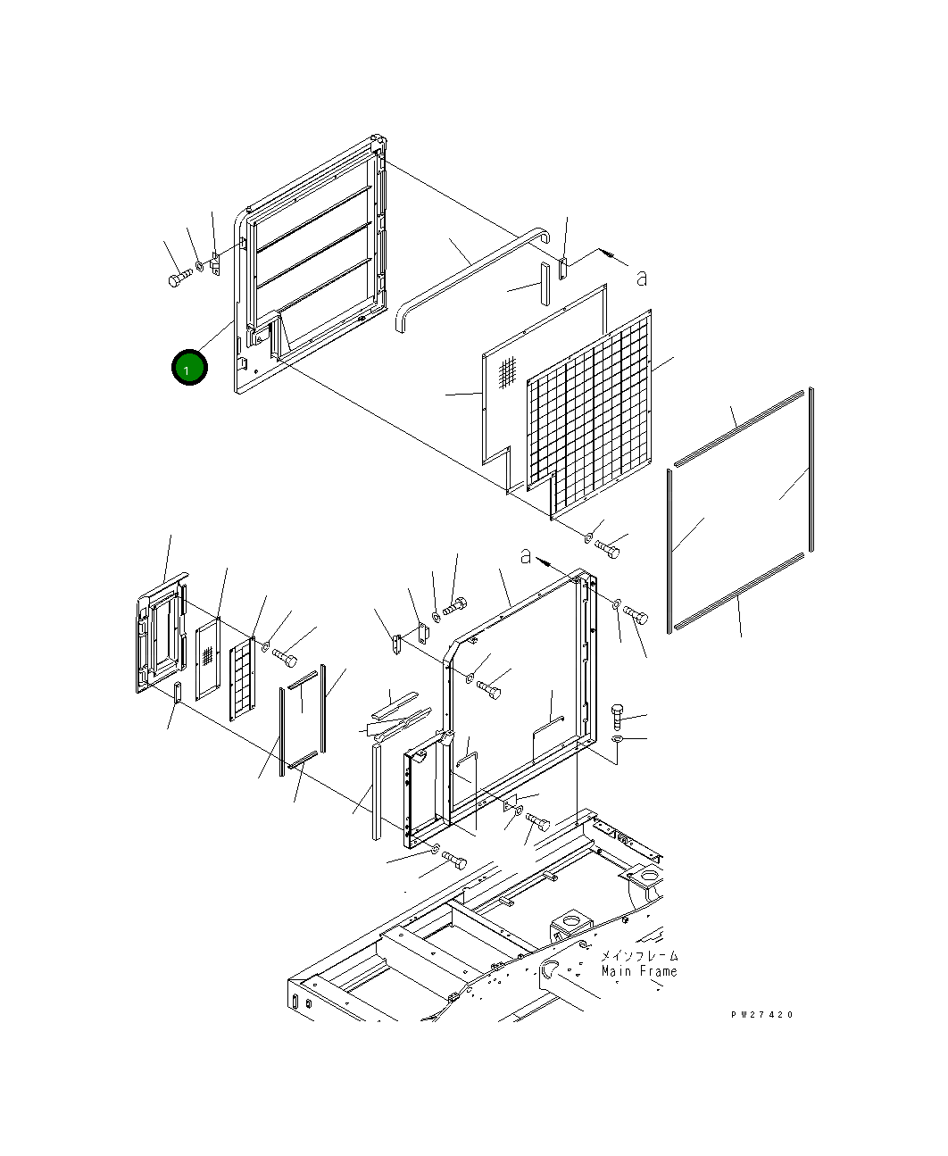 Крышка 8287-54-1521  Komatsu