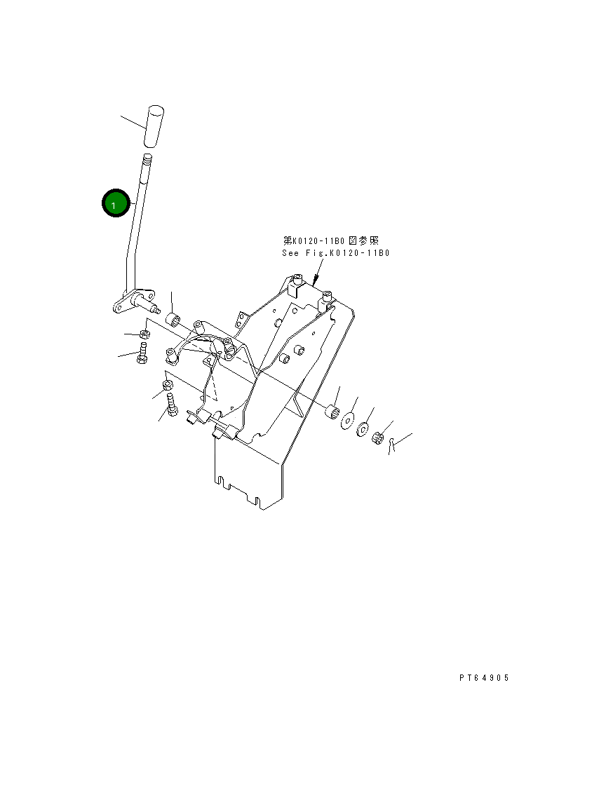 Рычаг 22L-43-18181 Komatsu