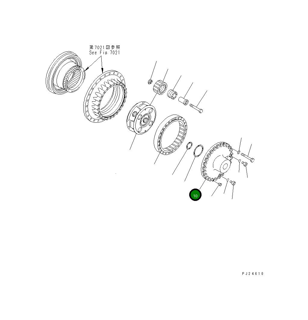 Крышка 8261-70-1540  Komatsu