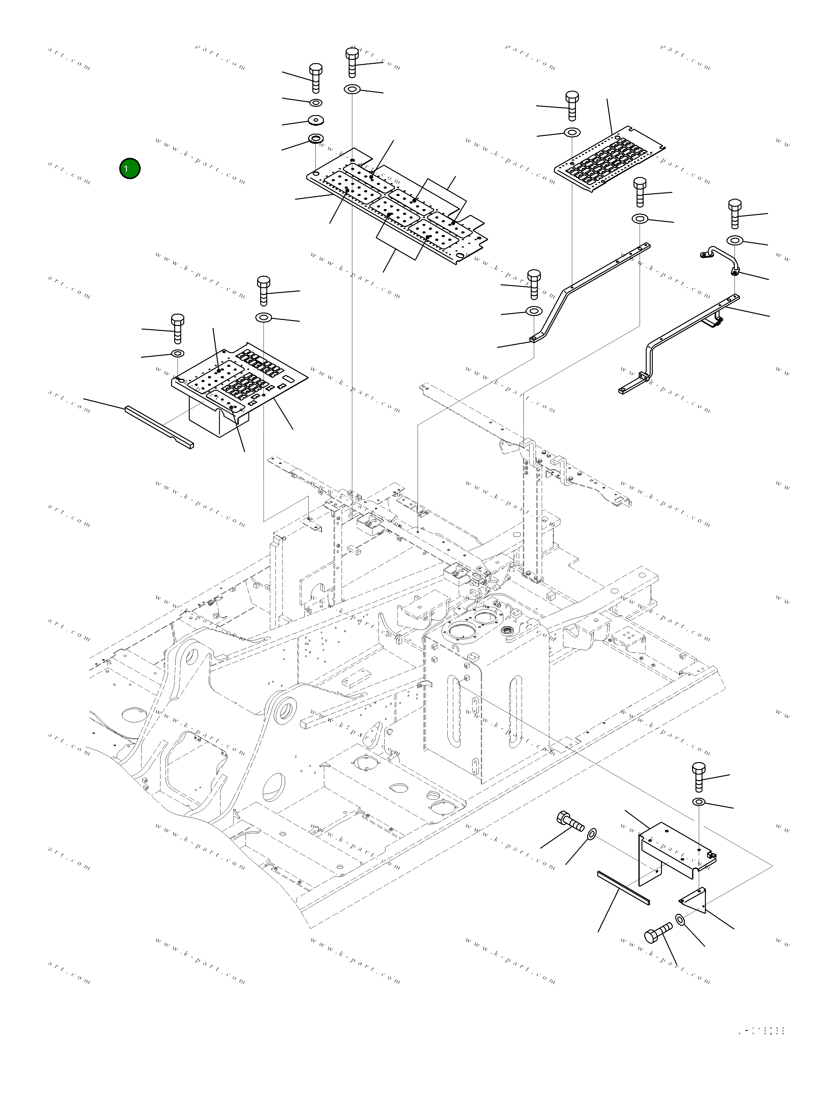 Крышка 2A7-54-13120  Komatsu