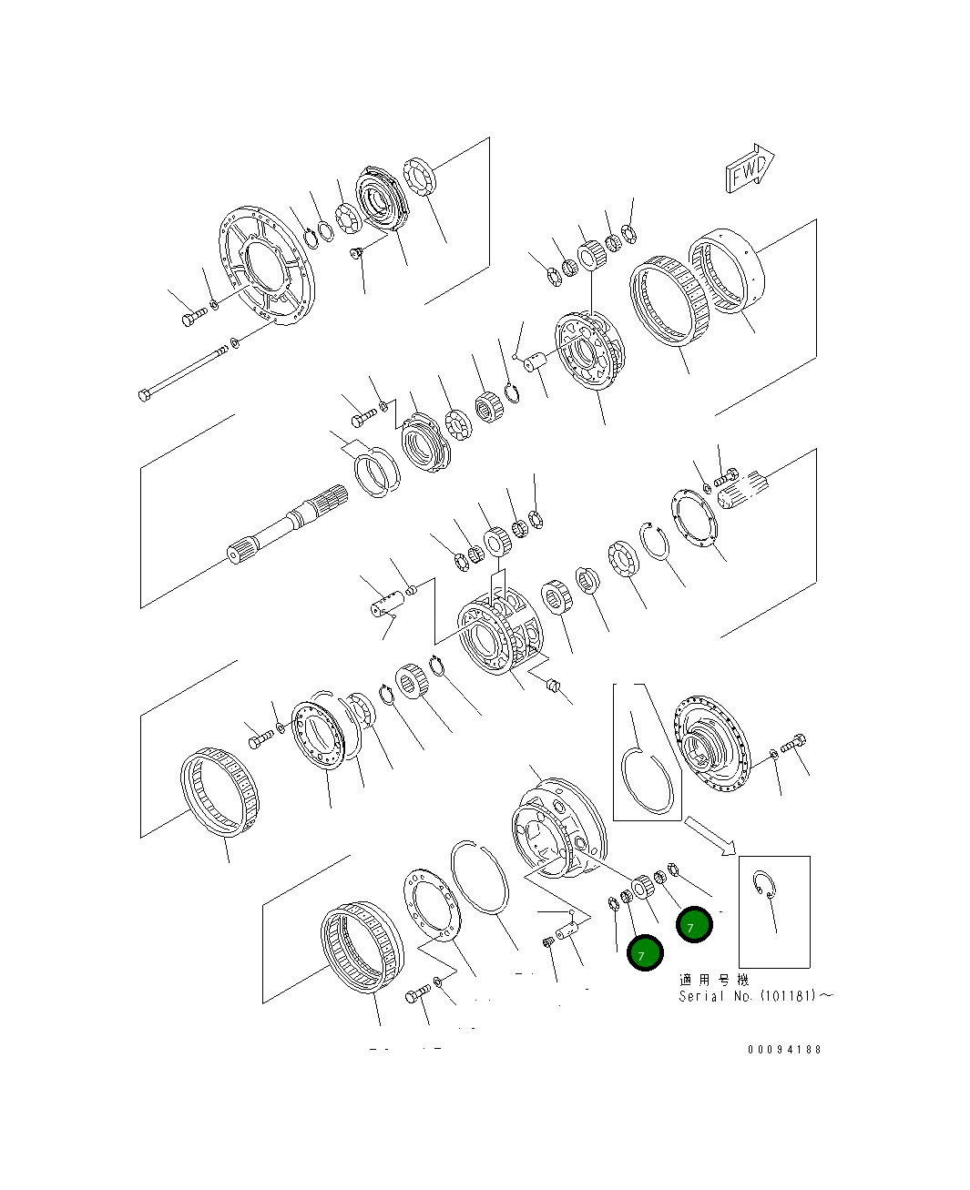 Подшипник 19M-15-29410 Komatsu