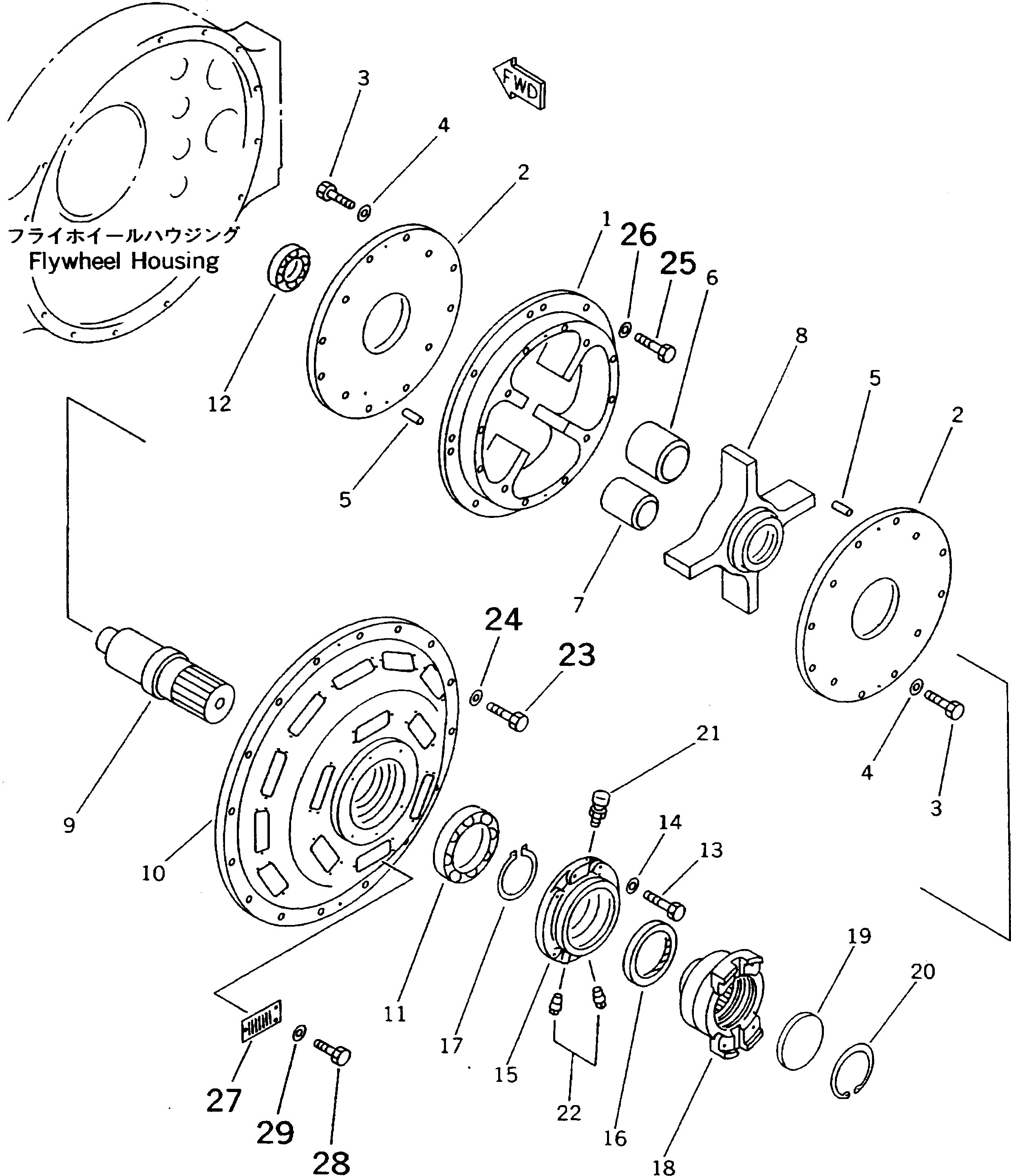 Крышка 585-01-22110  Komatsu