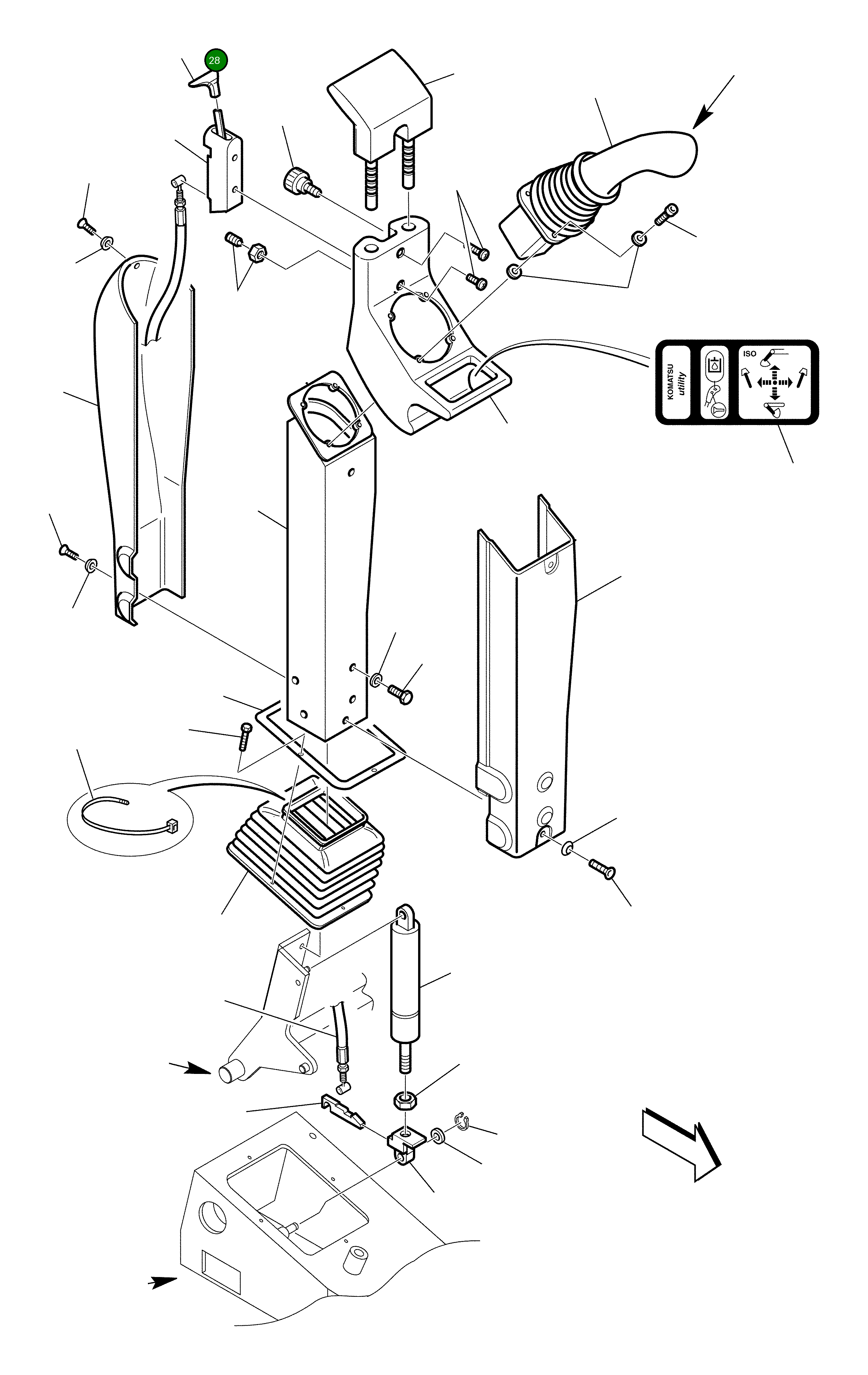 Рычаг 312693661 Komatsu