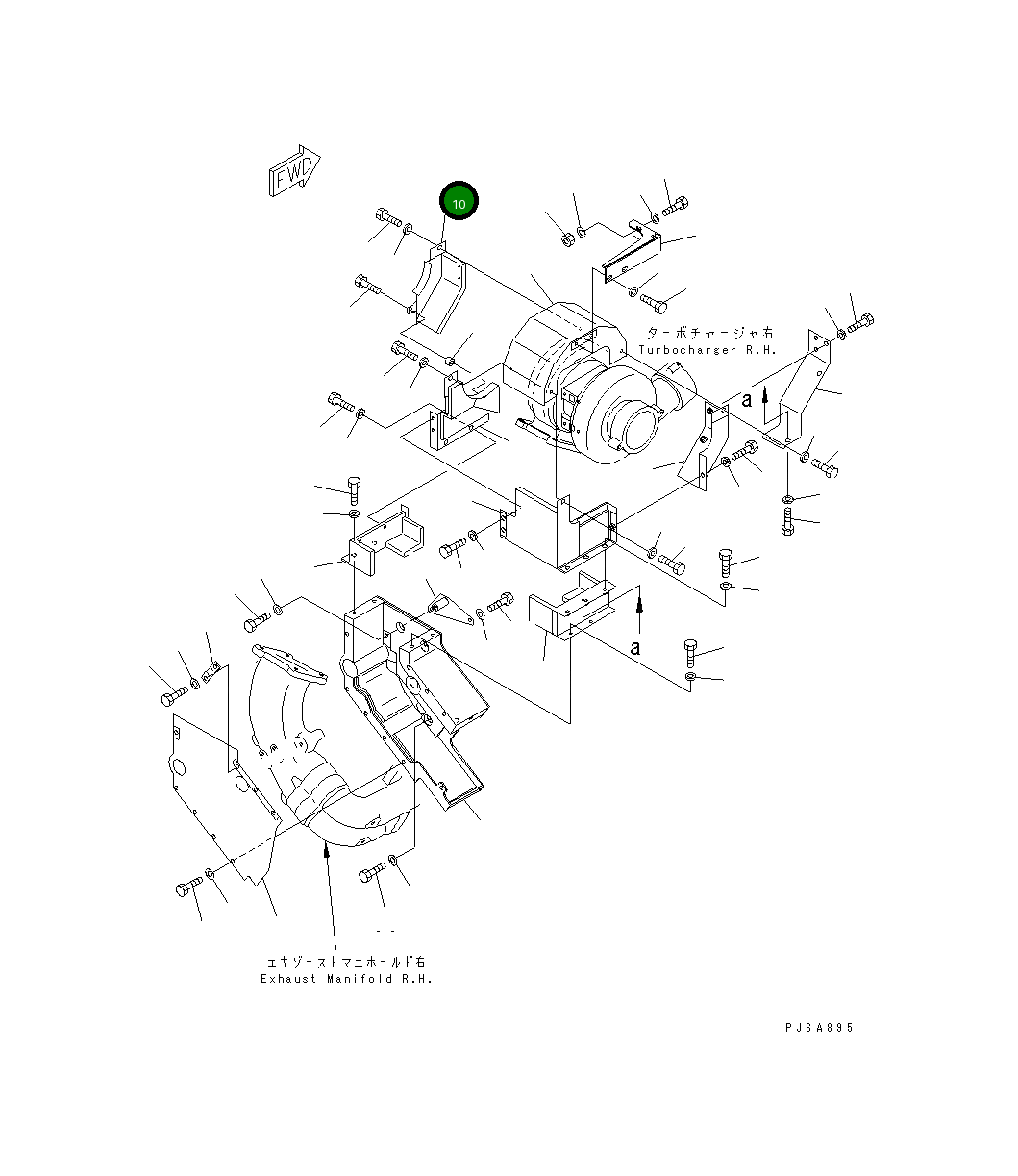 Крышка 6166-11-7690  Komatsu