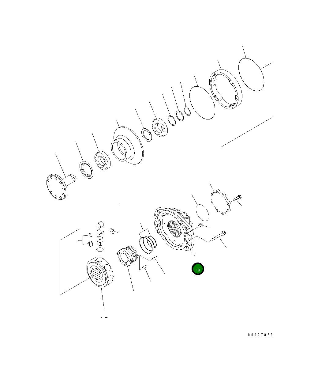 Крышка PF000750246K Komatsu