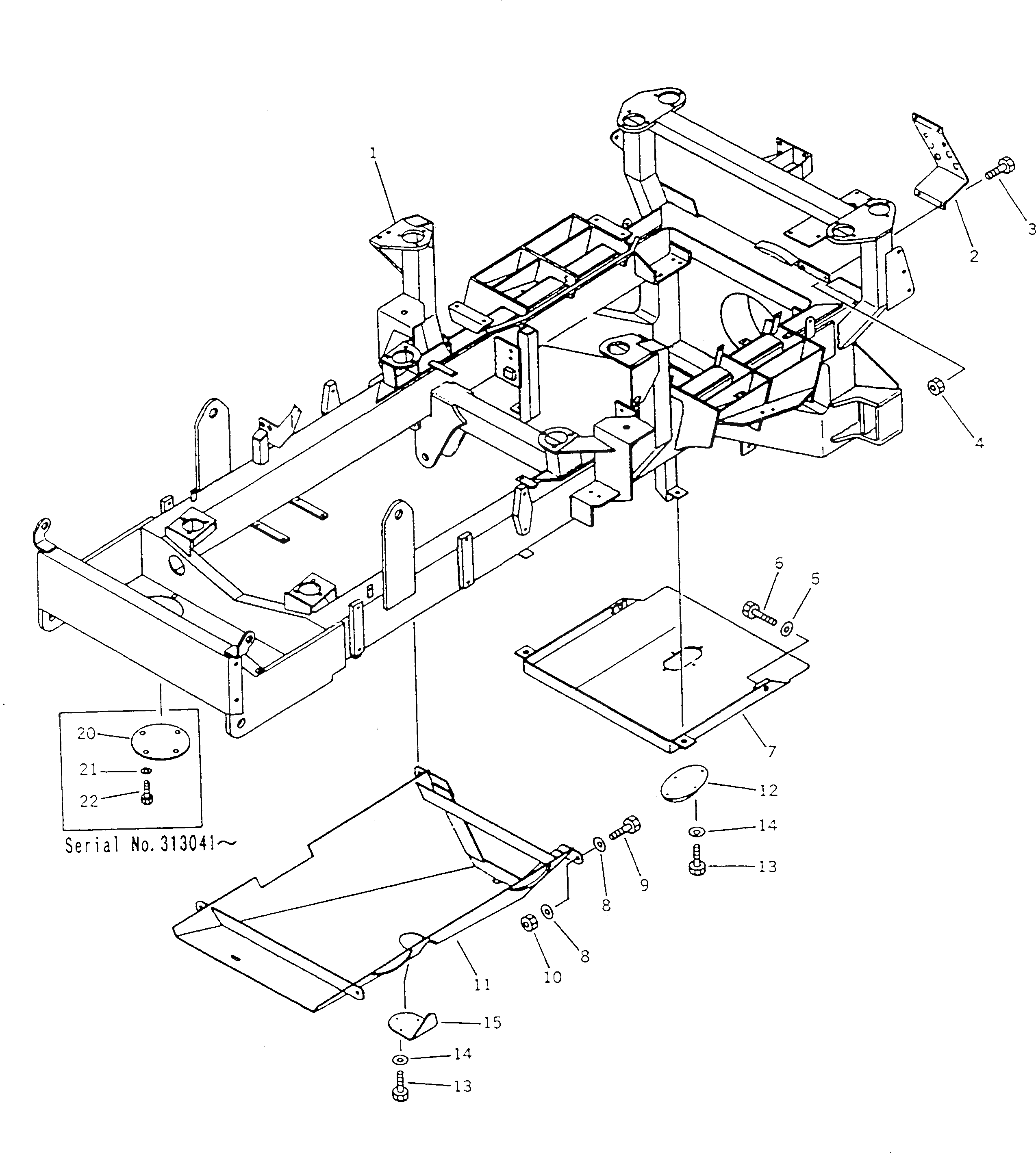 Крышка BW047296 Komatsu