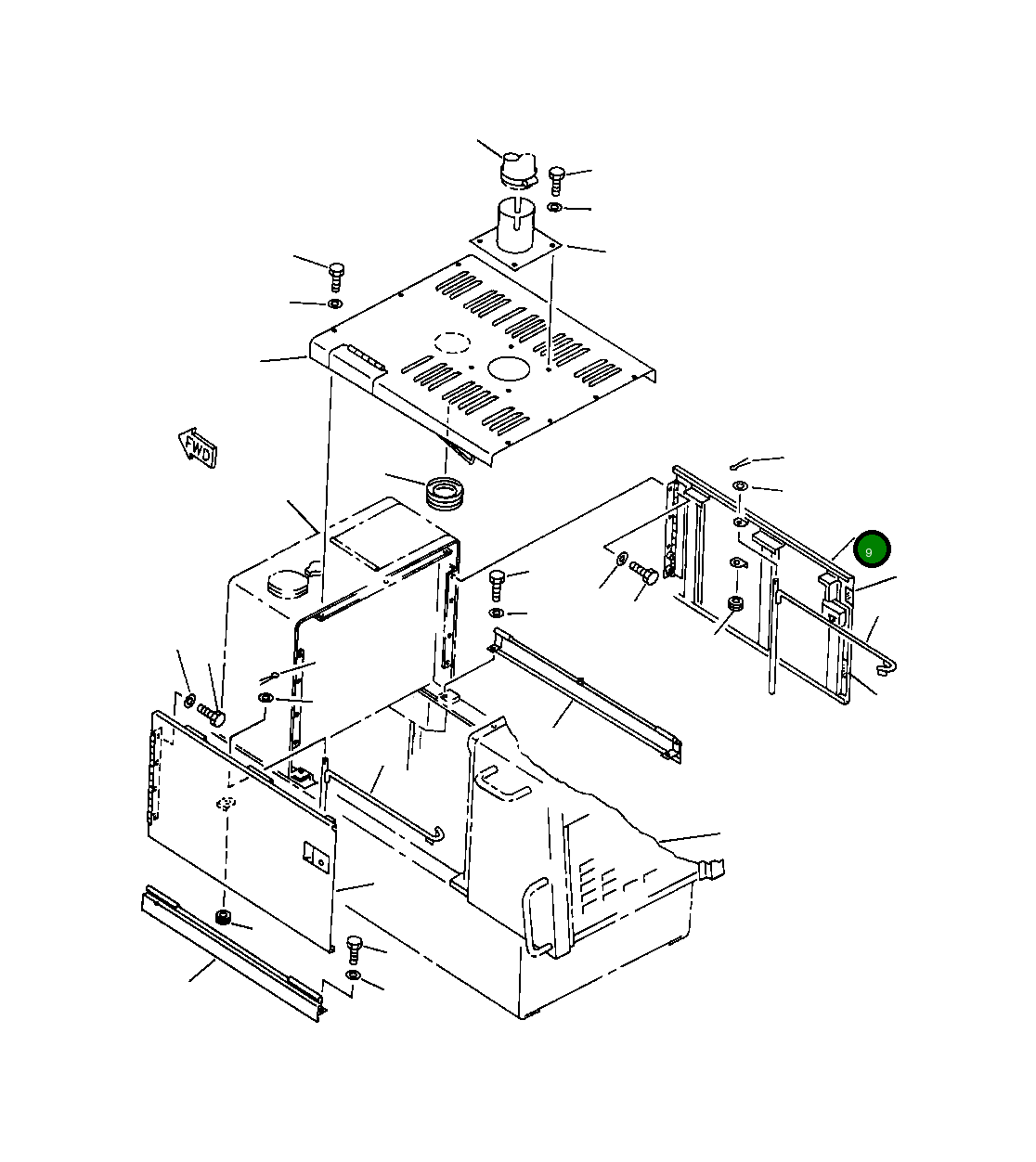 Крышка, RH 418-54-11144 Komatsu
