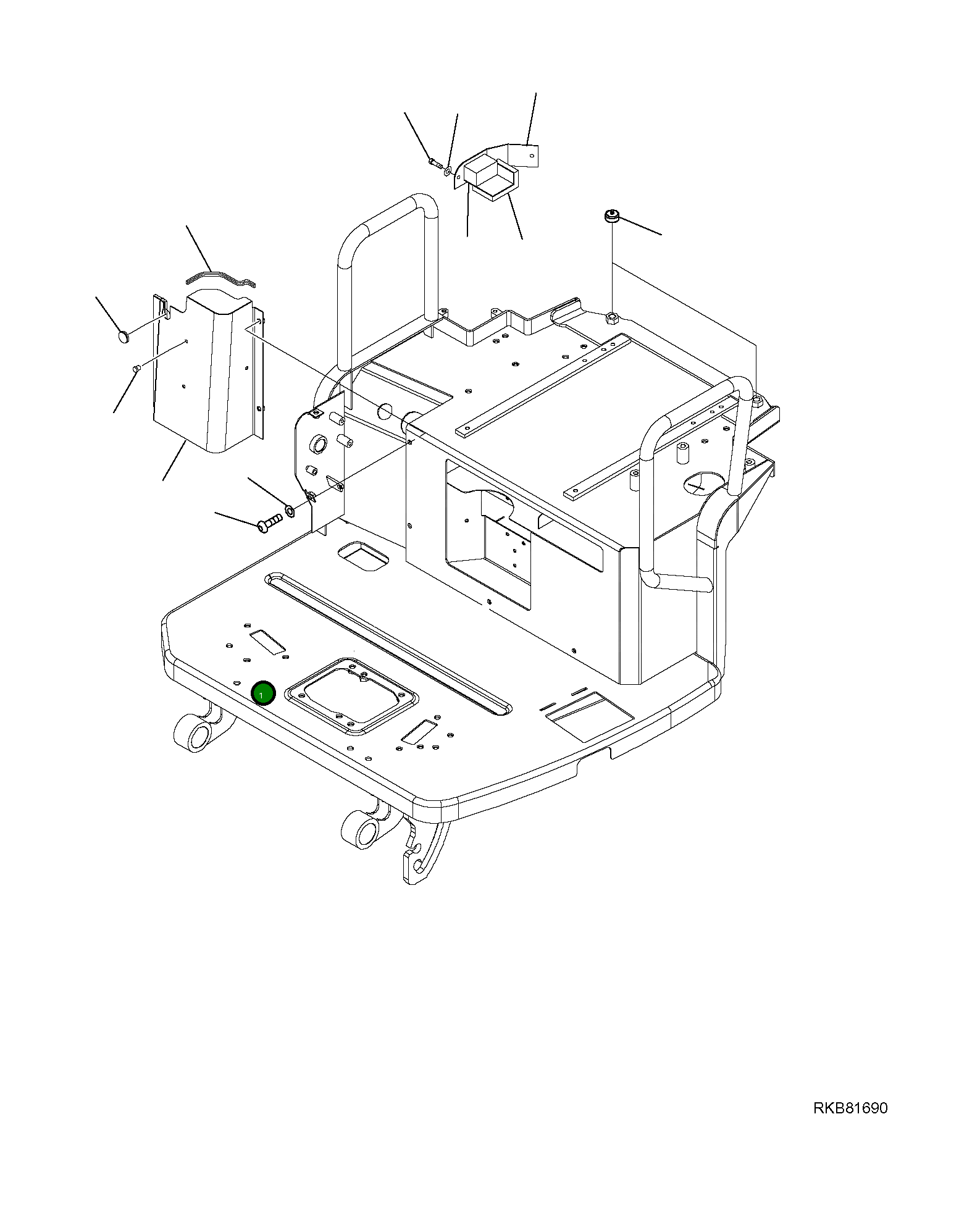 Крышка 22J-43-R6330  Komatsu