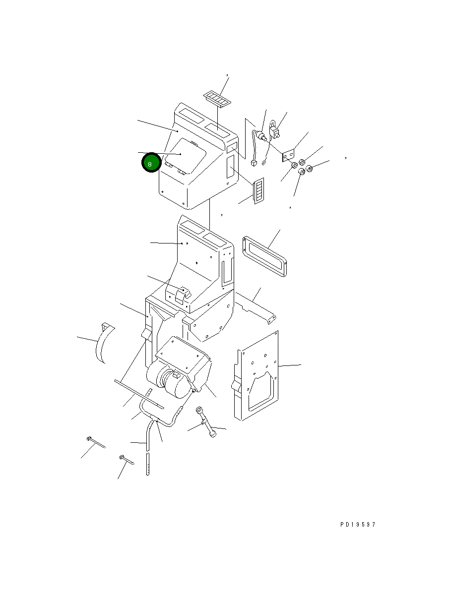 Крышка CJ009-5579 Komatsu