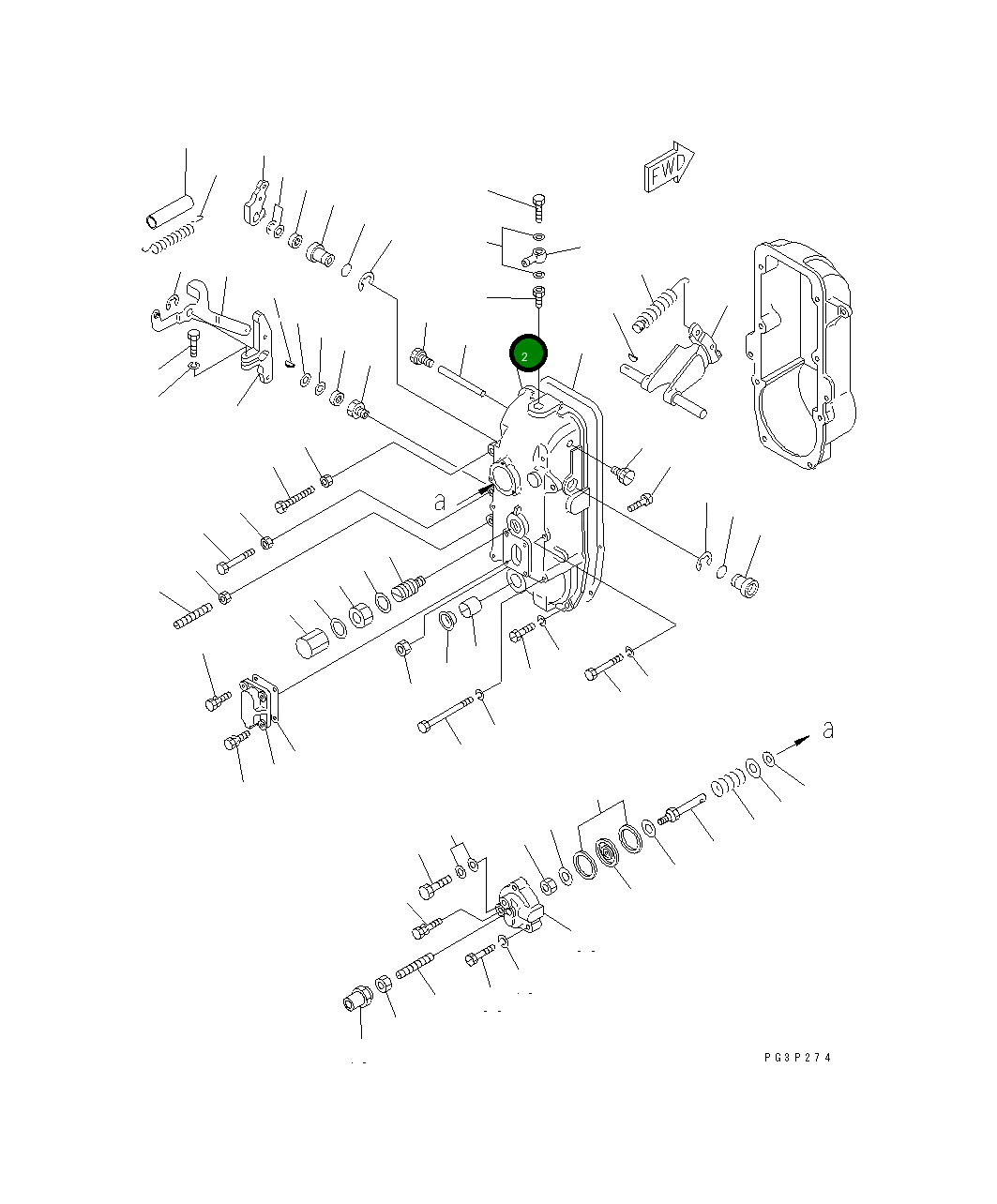 Крышка DK154522-1220 Komatsu