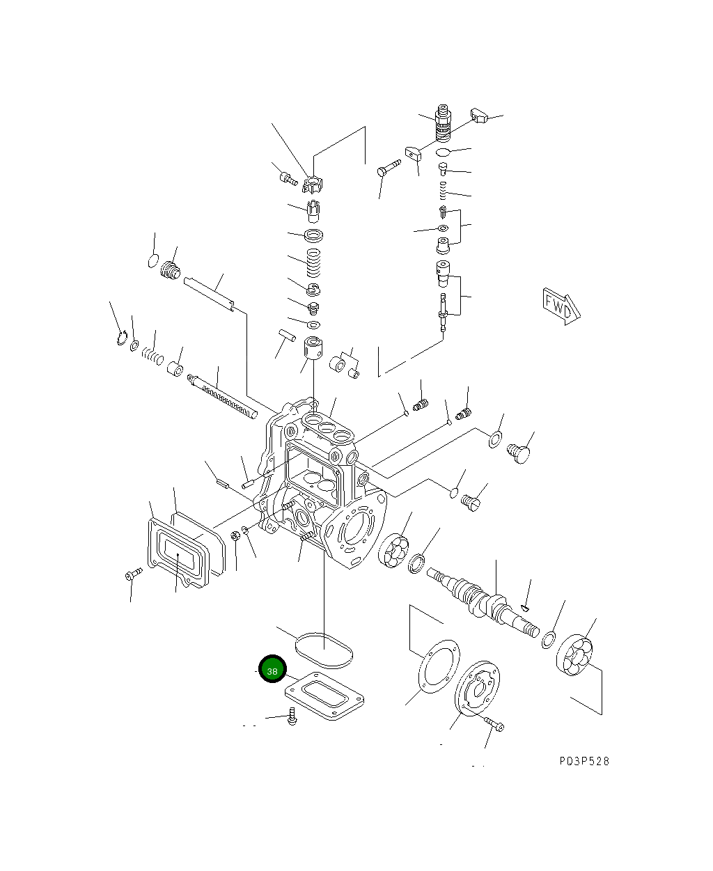 Крышка YM129155-51700 Komatsu
