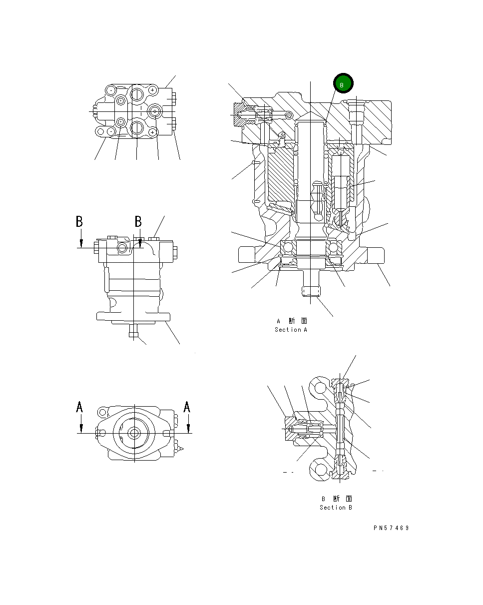 Подшипник DA9001465-0010 Komatsu