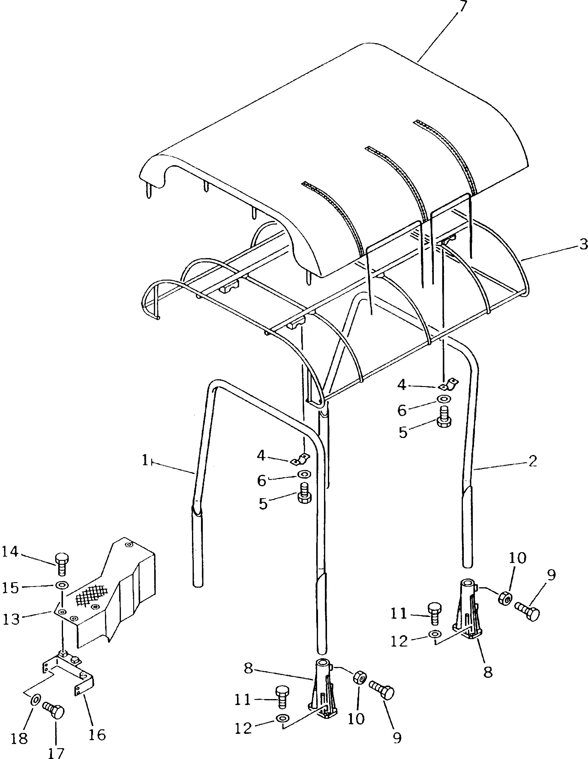Крышка 176-54-46260 Komatsu