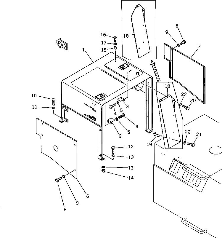 Крышка 423-54-11830  Komatsu
