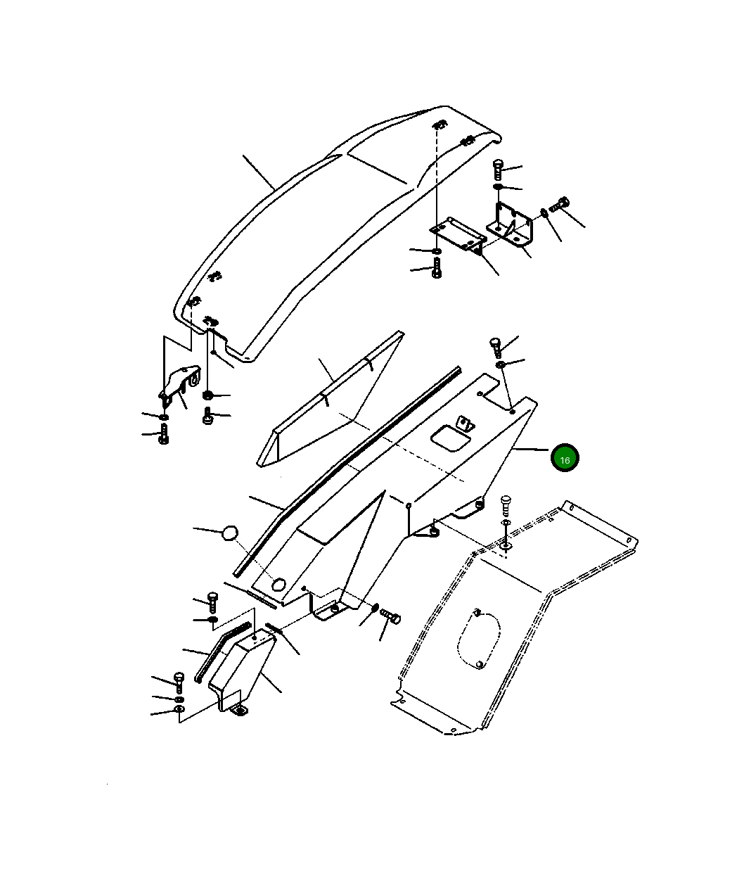 Крышка 22P-54-11811  Komatsu