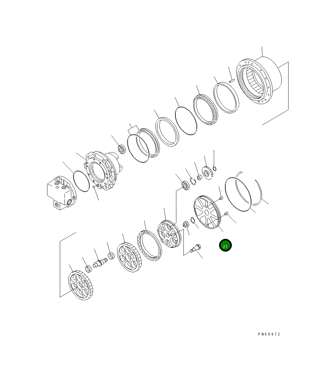 Крышка TZ510B1008-01 Komatsu
