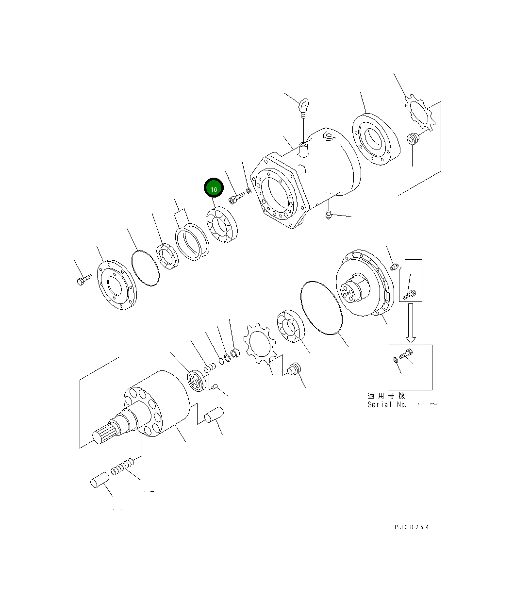 Подшипник 262-61-26370 Komatsu