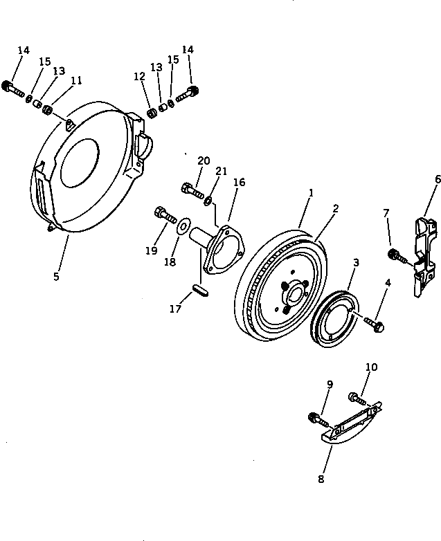 Крышка YM105190-21360 Komatsu