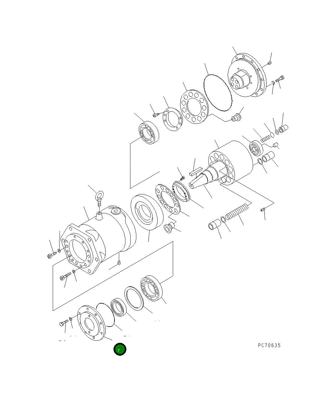 Крышка,END 257-81-34150 Komatsu