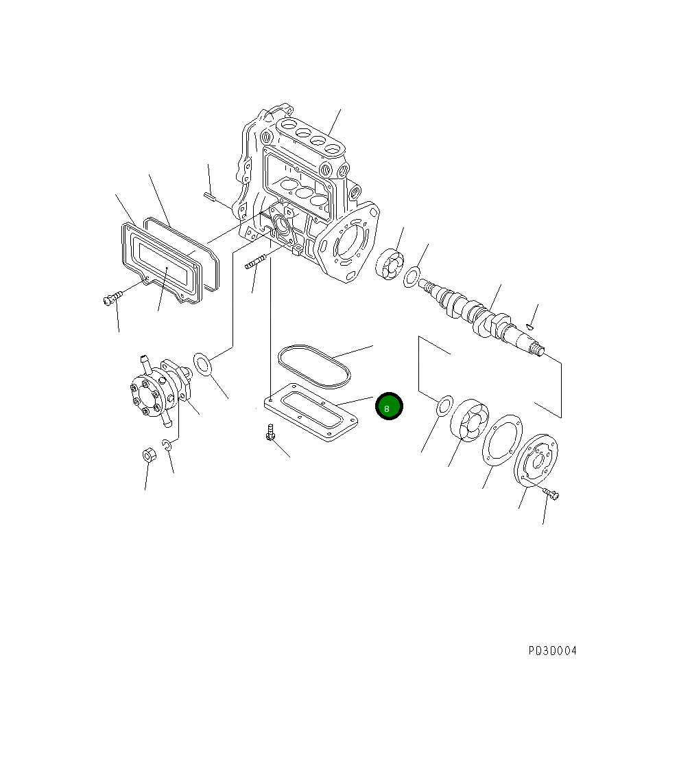 Крышка YM129555-51700 Komatsu