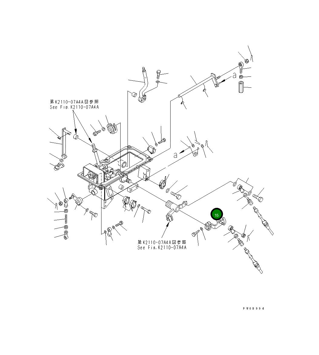 Рычаг 14X-43-21240 Komatsu