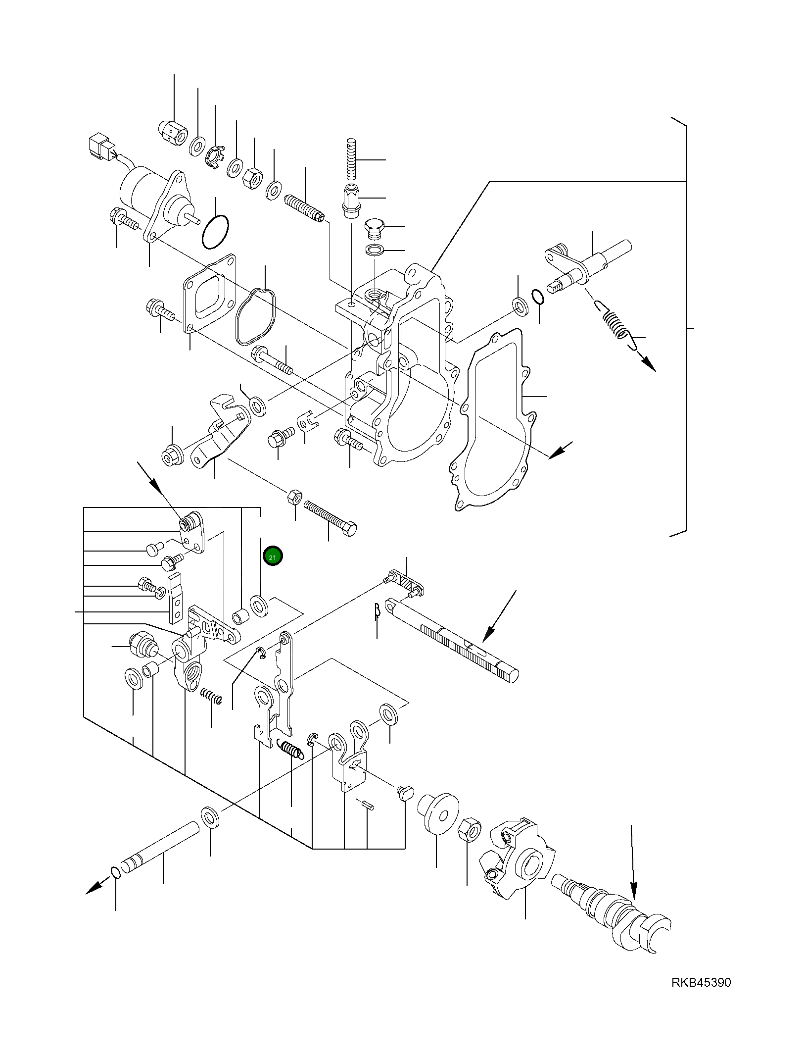 Рычаг YM119718-61441 Komatsu