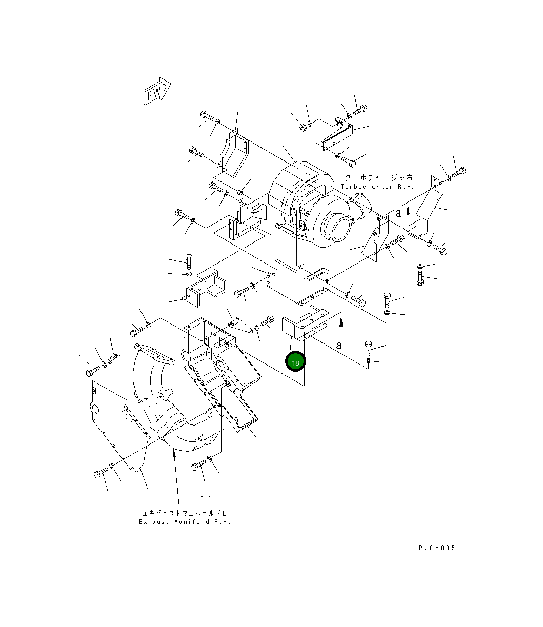 Крышка 6166-11-7630  Komatsu