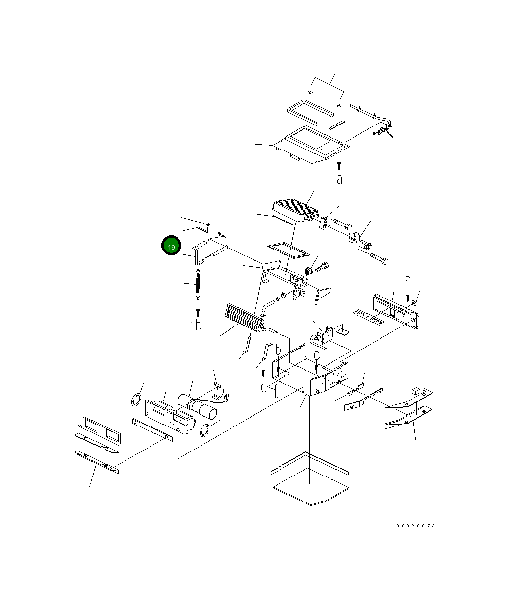 Рычаг AN51259-41680  Komatsu
