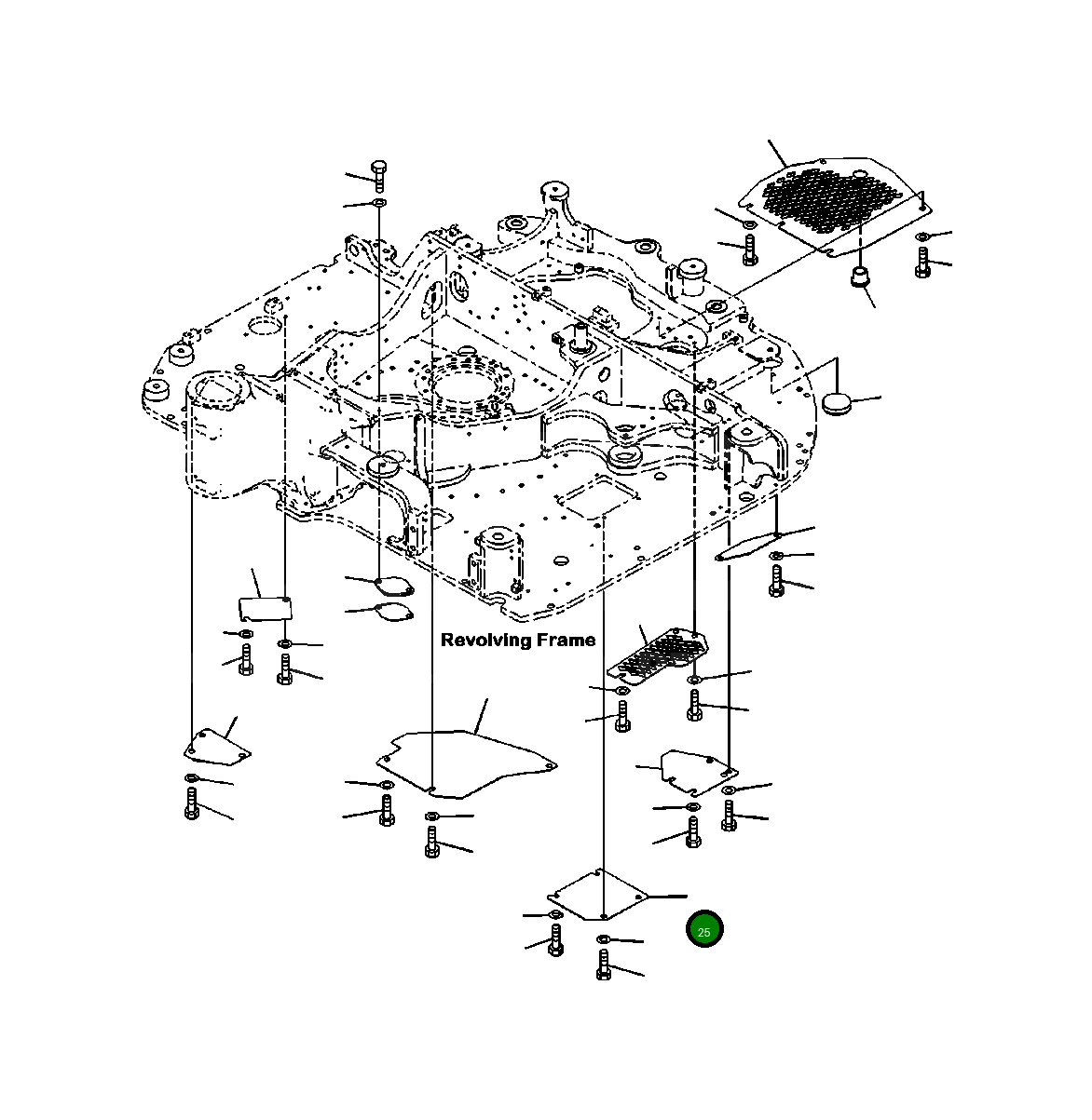 Крышка 22P-54-12151  Komatsu