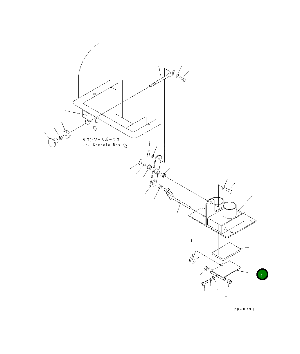Рычаг 421-07-29230 Komatsu