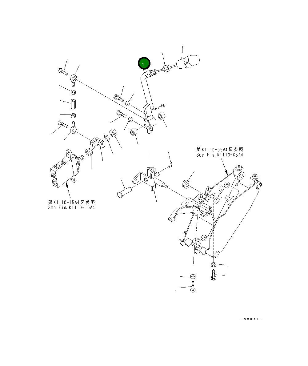 Рычаг 22F-910-1830 Komatsu