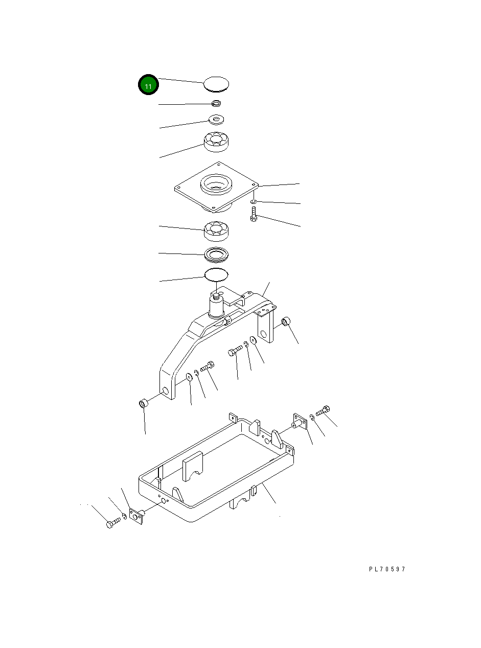 Крышка 266-70-75630  Komatsu