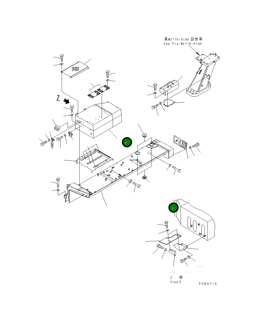 Крышка,L.H 195-54-71440 Komatsu