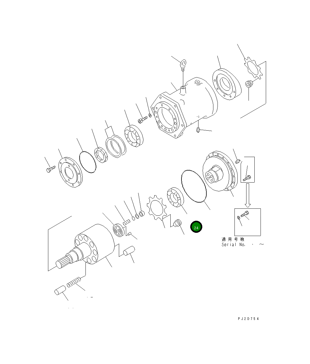 Подшипник 262-61-26250 Komatsu
