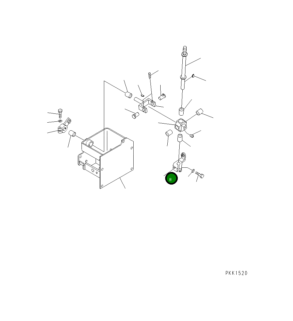 Рычаг 114-43-51254  Komatsu