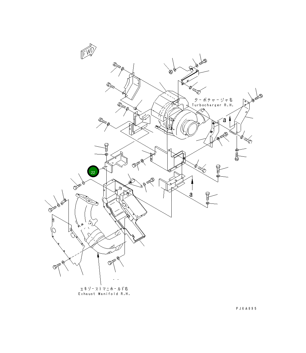 Крышка 6166-11-7640  Komatsu