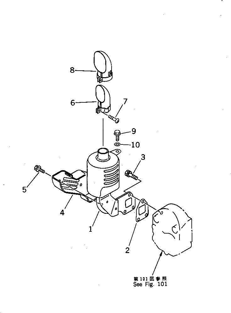 Крышка YM105198-13590 Komatsu