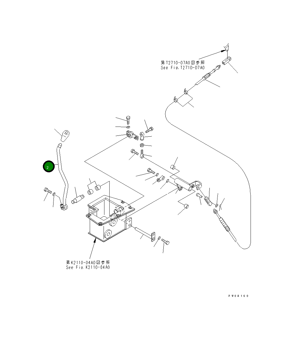 Рычаг 12G-X54-3211 Komatsu