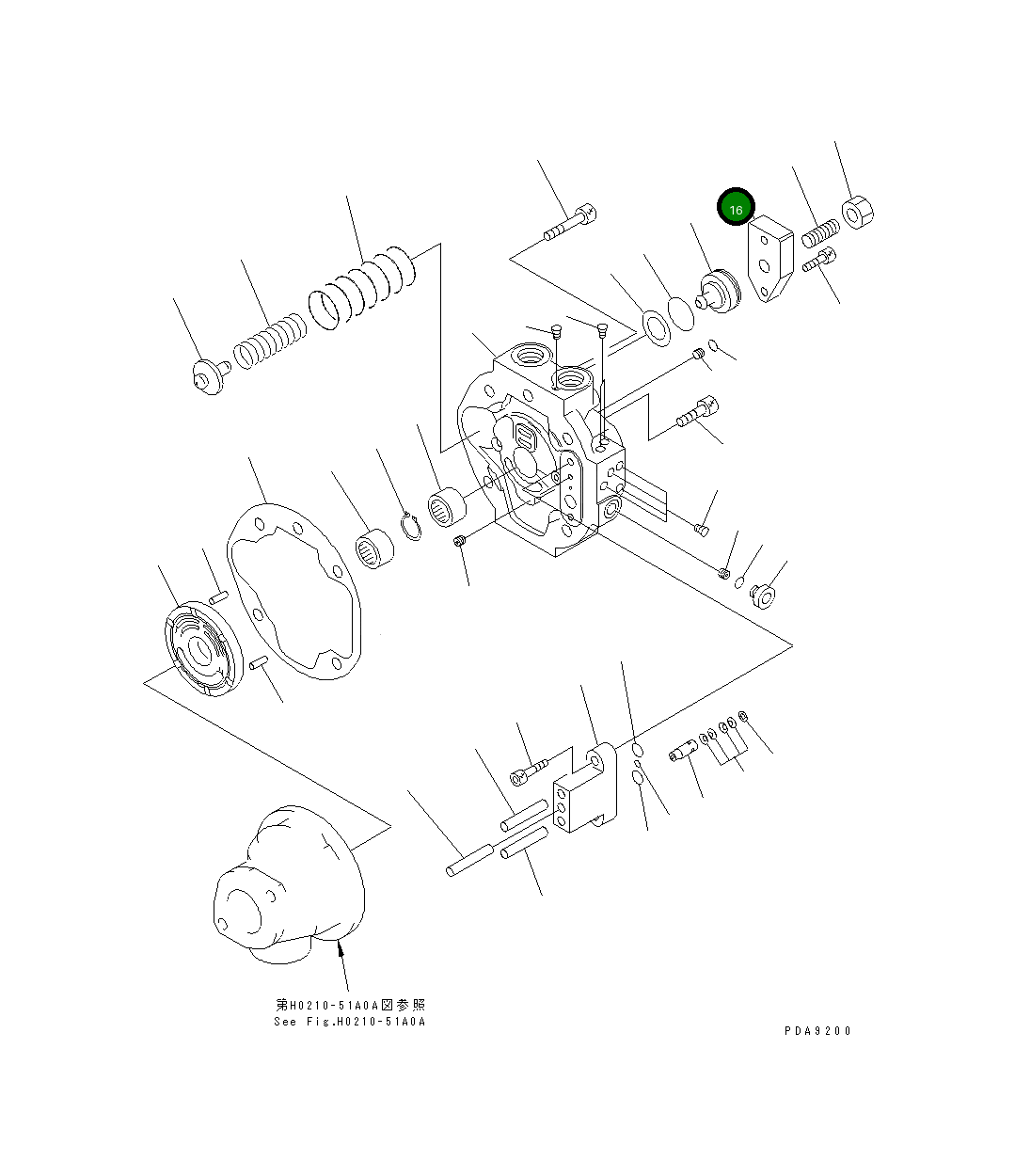 Крышка UC1100365037 Komatsu