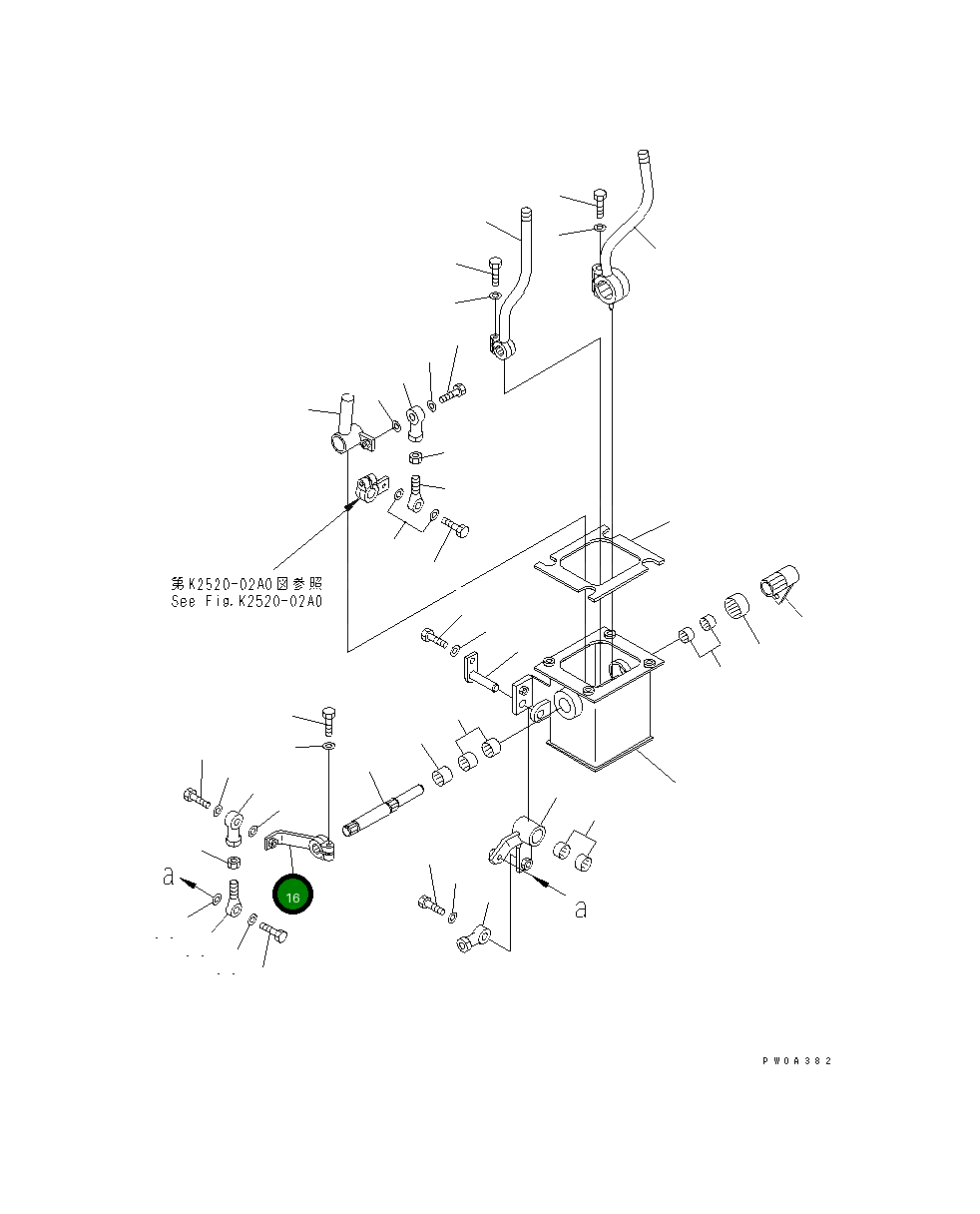 Рычаг 12G-X54-3330 Komatsu