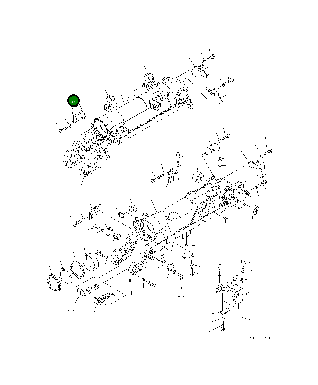 Крышка,R.H 195-30-64153 Komatsu