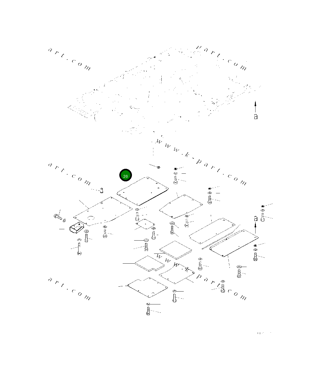 Крышка 2A6-54-25680 Komatsu