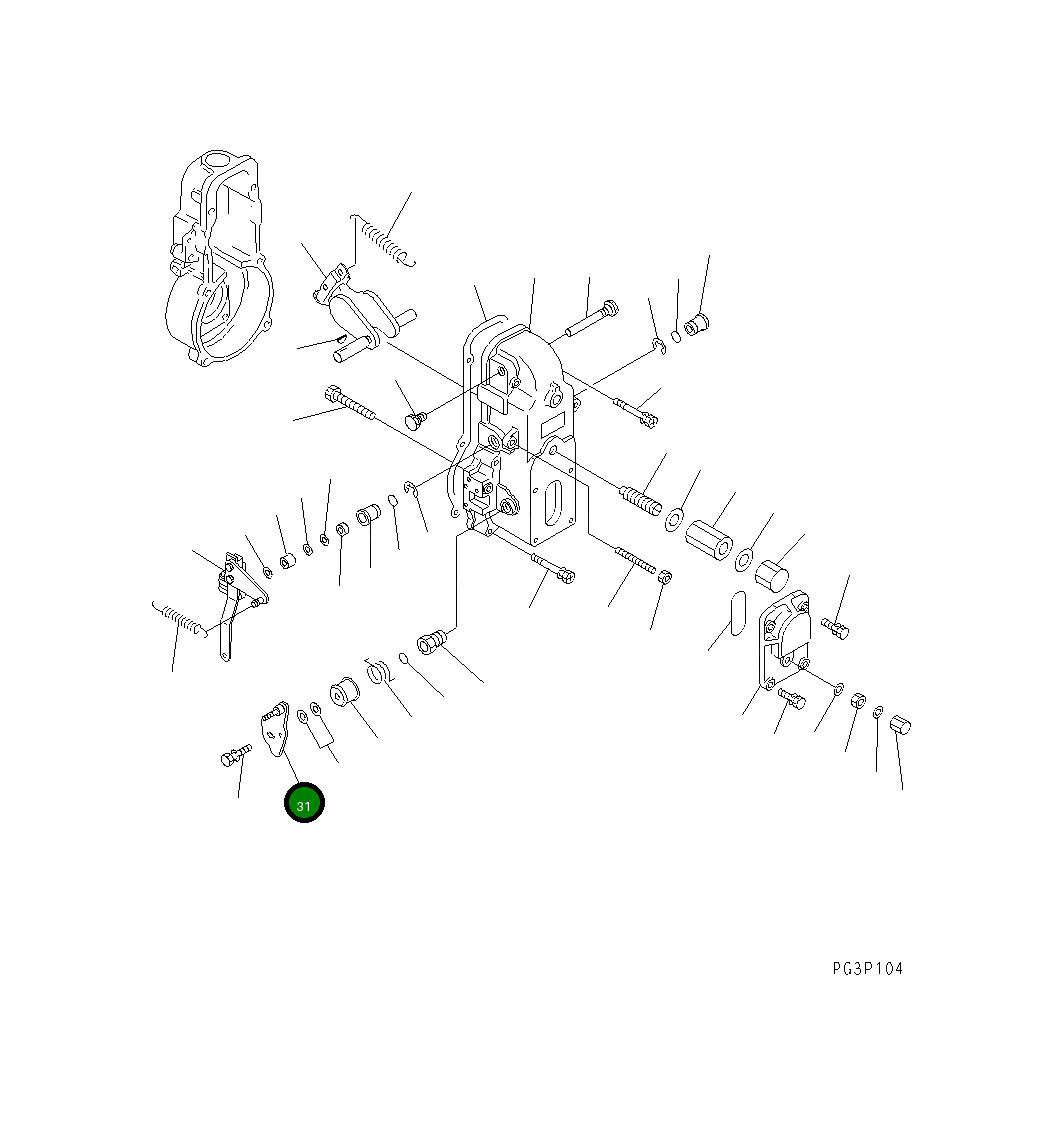 Рычаг DK154367-0920 Komatsu