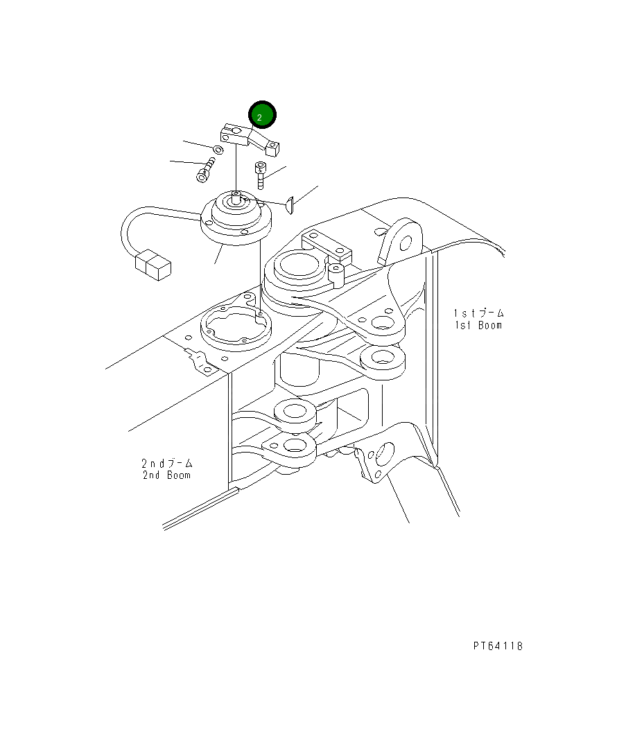 Рычаг 21U-70-31870  Komatsu