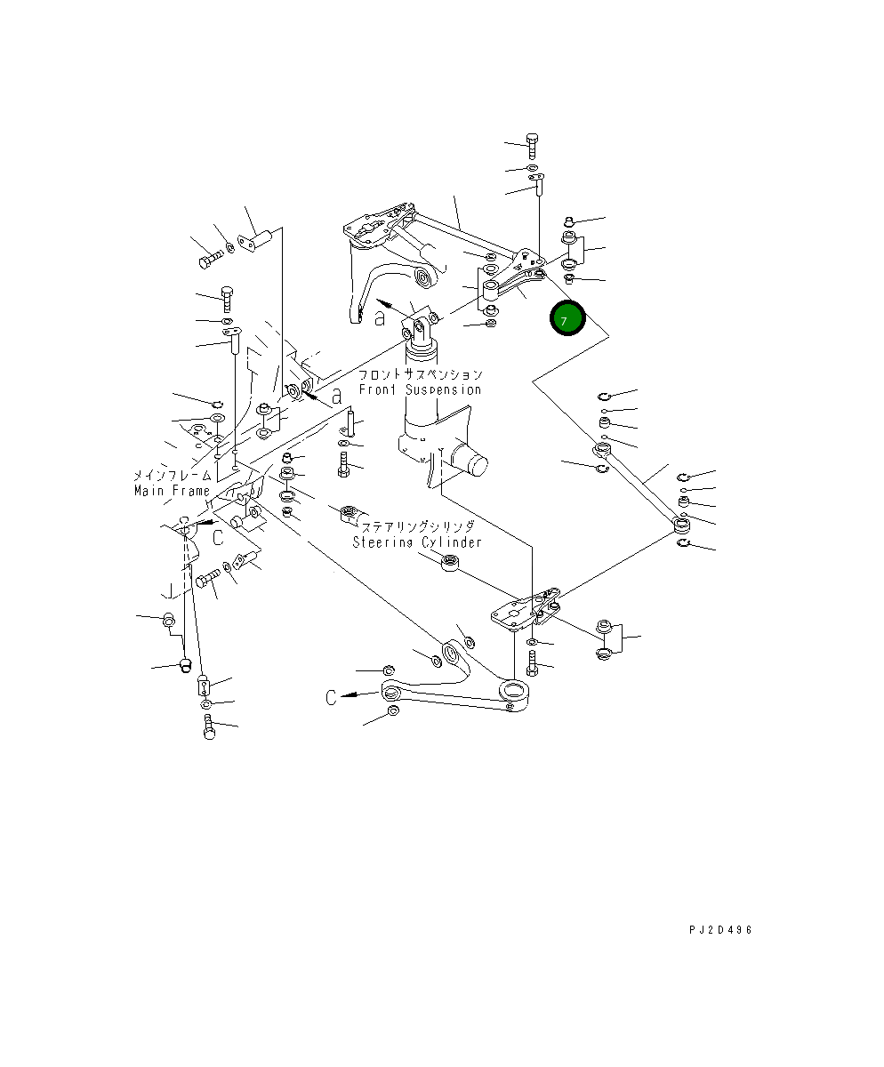 Рычаг 569-40-81210 Komatsu